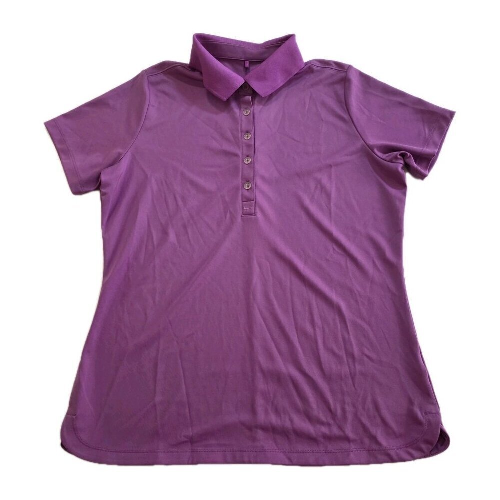 Nike Golf Polo Tour Performance Golf Polo Womens L Lavender Dri Fit SS Stretch